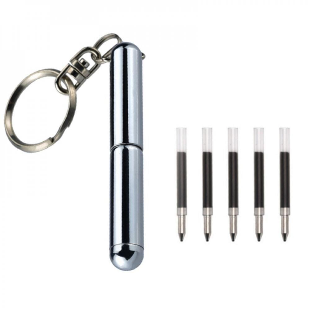 Useful Carring Belt Clip Corded Ball Point Work Pen Holder Keyring Key Chain 