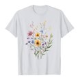 thumbnail image 4 of Hrsba Tops for Women,Summer Floral Print Crewneck Short Sleeve T Shirt Casual Loose Cut Ladies Blouse, 4 of 4