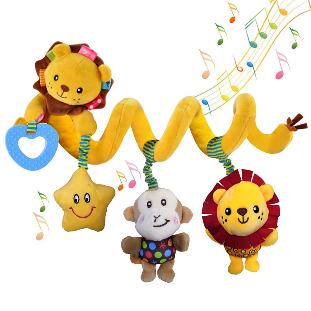 car seat hammock hanging toy, baby spiral plush toy, suitable for crib, baby carriage, car seat