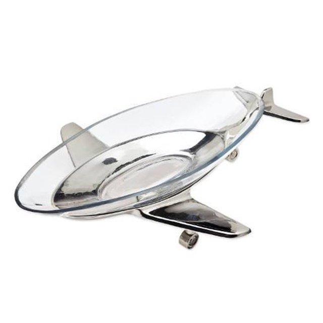 Plateau de Service en Verre d'Avion
