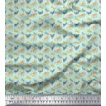 thumbnail image 1 of Soimoi Green Poly Georgette Fabric Enjoy Summer Time Text Print Fabric by the Yard 42 Inch Wide, 1 of 5
