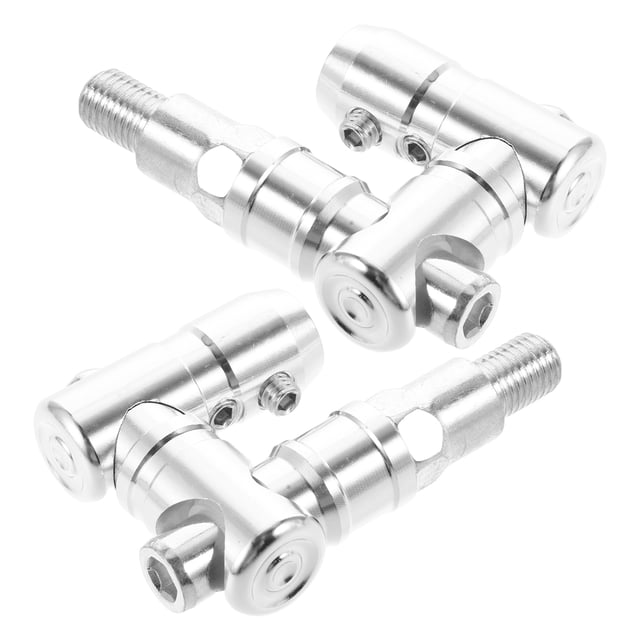 AURARMLET 2Ud Adaptador Universal De Rosca Para Montaje De Espejo Retrovisor En Motocicletas Plata
