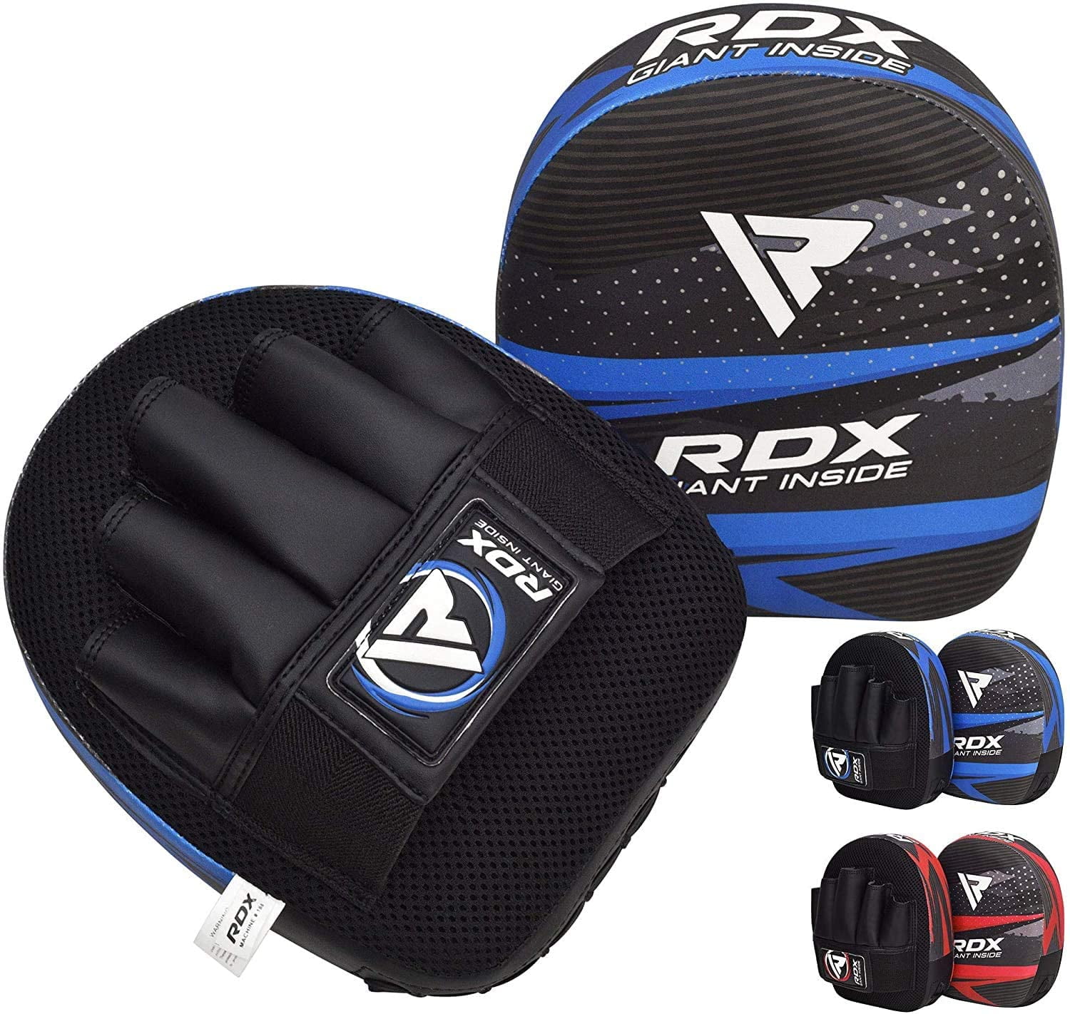 RDX Leather Focus Pads,Hook and Jab,MMA Boxing Kick Curved Mitt Gloves Thai Muay 