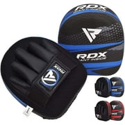RDX Kids Focus Boxing Punch Mitts, Punching target, Punching pad Leather Curved Hook and Jab Target Hand Pads, Coaching Strike Shield for MMA, Blue