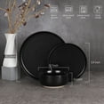 thumbnail image 4 of Vesteel 18-Piece Dinnerware set, Ceramic Plates and Bowls set for 6, Speckled Stoneware Dishes Set for Family, Microwave & Dishwasher Safe - Matte Black, 4 of 9