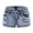 Light Blue, variant on Joernso Ripped Denim Shorts for Women Mid Waist Rolled Cuff Stretchy Jeans Shorts Summer Distressed Short Pants with Pockets