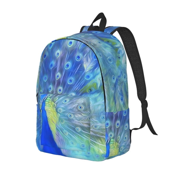 Fotbe Peacock Mochila de Lona con Estampado, Mochila Duradera, Mochila Versátil de Alta Calidad, Mochila Compacta Vintage-Medium