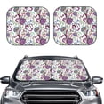 thumbnail image 6 of Lsque Fairy Flower 2 PCS Windshield Sun Shade | CarFoldable Window Covers | Car Accessories Reflect UV for Universal Cars SUV Truck | Large, 6 of 7