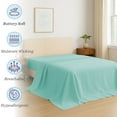 thumbnail image 3 of Amay Premium Organic Cotton Flat Sheet, 500 Thread Count Luxury Top Sheet, Cooling & Durable Bedding Sheets, Wyoming King, Aqua(110" x 116") 1 Piece, 3 of 7