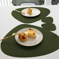 thumbnail image 4 of PEONAVET Pu Heat Insulating Tables Stylish Insulating Mat Teardrop Insulating Mat Table Mat Round Table Cutlery Teardrop Table Decoration Leather Waterproofing And Oilproof Table Mat, 4 of 6