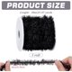thumbnail image 2 of Polyester Tinsel Garland for Wedding Birthday Party Decor Black 20mm 20m/set, 2 of 9