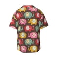 thumbnail image 5 of KLL Cute Elephants Print Men's Shirt Short Sleeve Button Down Summer Cuba Beach Shirts- 3X-Large, 5 of 5