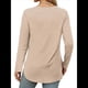 thumbnail image 4 of Camisa de Larga con Cuello Redondo para Mujer, Básica, Holgada, Informal Albaricoque XXL, 4 of 5