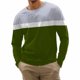thumbnail image 2 of Blusas y camisas de manga larga con cuello redondo para hombre, blusa informal de manga larga con cuello redondo y estampado, camiseta tipo jersey para hombre., 2 of 4