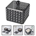 thumbnail image 4 of 2pcs Makeup Sponge Pad Organizer Acrylic Diamond Grain Vanity Countertop Jar, 4 of 8