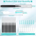 thumbnail image 3 of XIRQI Interdental Brushes for Braces,Soft and Bendable Dental Brush for Orthodontic Braces,Braces Cleaner Brush Tooth Pick Teeth Flossers Brushes for Teeth (Black), 3 of 7