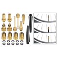 thumbnail image 4 of LOVIVER BRASS ADAPTOR PRESTA VALVE CONVERTER BIKE PUMP 24pcs set 1, 4 of 8