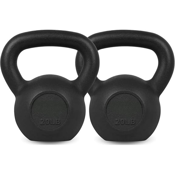 Cast Iron Kettlebell, Strength Training 5-80 LB for Full Body Workout & Push Ups – Single & Set of 2 for Men, Strength Training