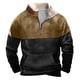 thumbnail image 1 of Sudadera sin capucha para hombre, informal, a la moda, con cuello alto, estampado de leopardo para Halloween, con cremallera, sudadera de manga larga, blusa de poliéster para hombre, 1 of 3