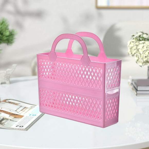 Elodie Plastic Storage Basket Minimalist for Dressing Room Party Supplies Farmhouse Pink