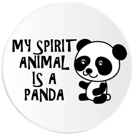 DOPASTICKER My Spirit Animal Is A Panda Cute Kawaii Phone Decal Water Bottle Stickers Cars Stickers Water Bottle Stickers For Kids