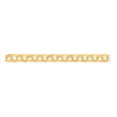 thumbnail image 1 of 14k Yellow Gold Lite 8mm Triple Link Chain Charm Bracelet, 1 of 5