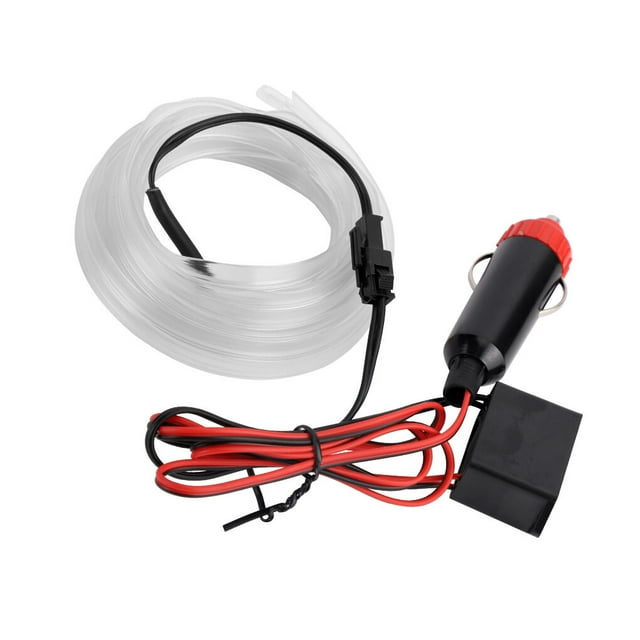 relayinert Car Interior Lighting LED Strip Car LED Wire Rope Tube Line flexible Neon Light Car Decor Light ice blue 1Set