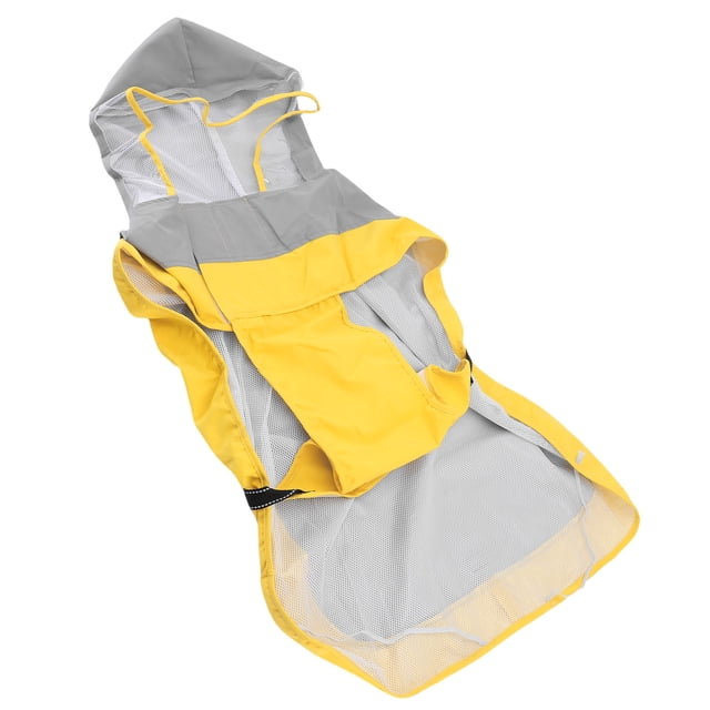 Dog Raincoat, Hooded Dog Rain Coats Adjustable Pets Rain Jacket Coat with Transparent Poncho, Reflective Strip, Slicker for Medium, Large