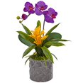 thumbnail image 1 of Nearly Natural Orchidée 1 Mini Arrangement de Soie Phalaenopsis, 1 of 1