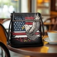 thumbnail image 3 of LedBack American Flag Eagle Print Women Crossbody Satchel Bag Leather Hobo Purse with Adjustable Shoulder Strap, Portable Shoulder Handbag Purse Sling Messenger Bag, 3 of 7