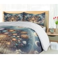 thumbnail image 2 of Ambesonne Tree of Life Duvet Cover Set, Intangible Universe, King, Blue Lilac Pale Orange, 2 of 5