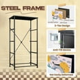 thumbnail image 4 of 4 Drawer Vertical Storage Dresser Beach ocean palm tree big wave sun hand drawn style light beige color with Wood Top Fabric Pull Drawers, 4 of 8