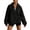 Black, variant on Women's Oversized Sweatshirts Half Zip Long Sleeve Stand Collar Pullover Tops Casual Athletic Running Workout Hoodie with Pocket