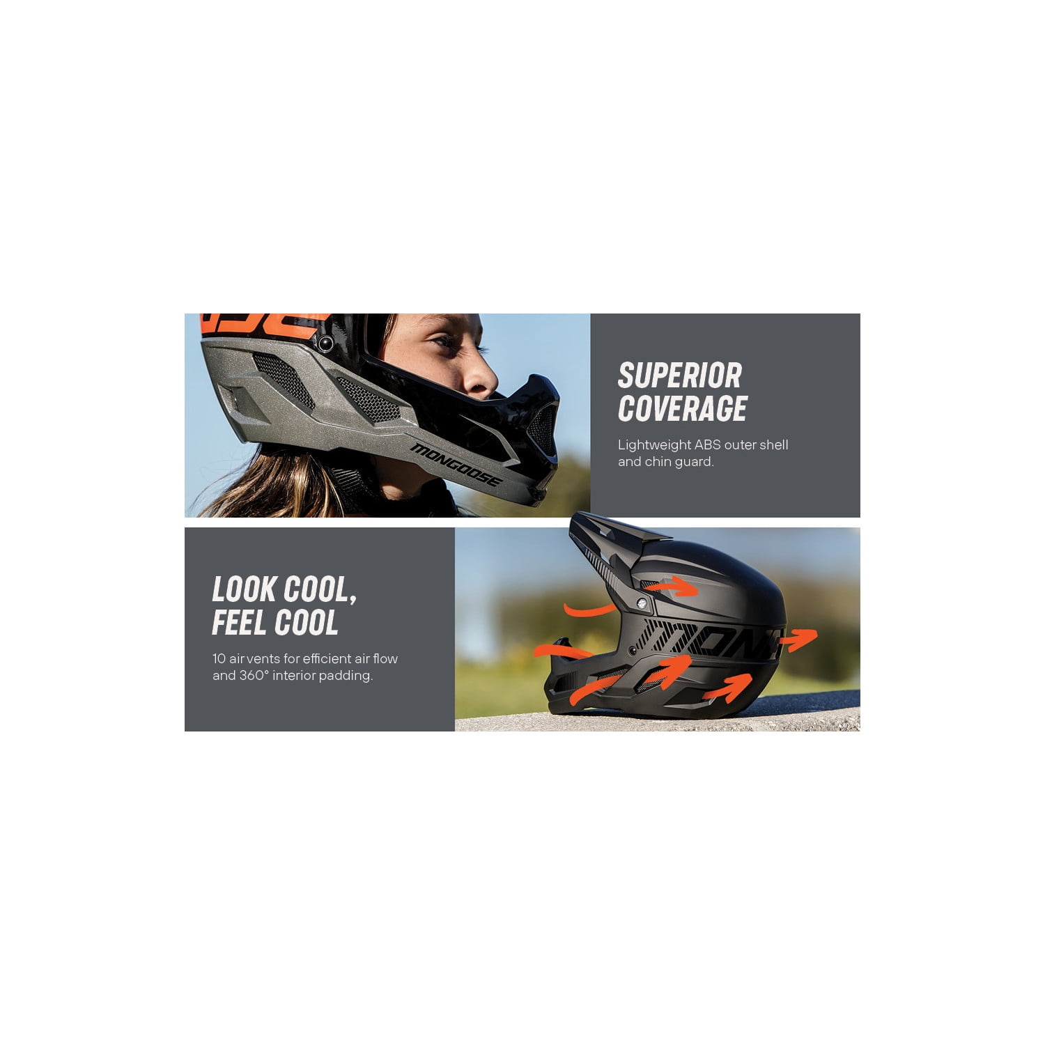 Mongoose Title Full Face Helmet, Extra Large, Matte Black