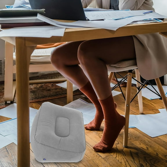 SOPOTUTU 2-Pack Inflatable Travel Footrest Portable Rest Pad for Plane, Car, Office, and Home Use