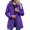 07# Purple, variant on Ihhxva Tops for Women Waterproof Hoodie Jacket with Multi-Pockets and Adjustable Waist Outdoor Drawstring Parka S-3XL