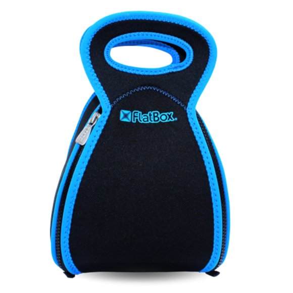 2 en 1 Lonchera Y Tapete Negro/Azul FLATBOX 101005P4
