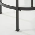 thumbnail image 6 of HomeStock Island Oasis Round End Table, Tempered Glass, Portable, Leg Base - 24"D x 24"W x 24.13"H, Tiered Shelving Storage, Mid-Century Modern Design, Versatile End Table, Living Room Tables-Color:Oi, 6 of 8