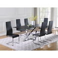thumbnail image 5 of Bowery Hill Faux Leather Dining Side Chair in Black and Chrome (Set of 4), 5 of 5