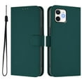 thumbnail image 2 of Wallet Case Compatible for iPhone 11 Pro, PU Leather Magnetic Closure Protective Flip Folio Case with 3 Card Holder and Wrist Strap Cover Women Men,Dark Green,For iPhone 11, 2 of 7