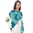 thumbnail image 4 of Polar Bear Translucent Chiffon Silk Hair Scarf Lightweight Breathable Shawl for Women 180x73cm 70.86x28.7in, 4 of 6