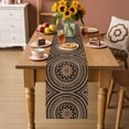 thumbnail image 4 of Abstract Brown Flowers Table Runner 36 Inches Long,Kitchen Dining Tablerunners Retro Mantoro Floral Art Linen Table Runners Dresser Scarves for Home Dinner Wedding Holiday Party Decor, 4 of 9