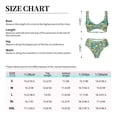 thumbnail image 6 of Wukai Animals with Leaf Women's Bikini Set Two Piece,wimsuit High Waisted V Neck Twist Front Adjustable Spaghetti Straps Bathing Suit-Small, 6 of 7