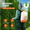 thumbnail image 4 of VEVOR Battery Powered Backpack Sprayer, 0-90 PSI Adjustable Pressure, 4 Gallon Tank, Back Pack Sprayer with 8 Nozzles and 2 Wands, 12V 8Ah Battery, Wide Mouth Lid for Weeding, Spraying, Cleaning, 4 of 10