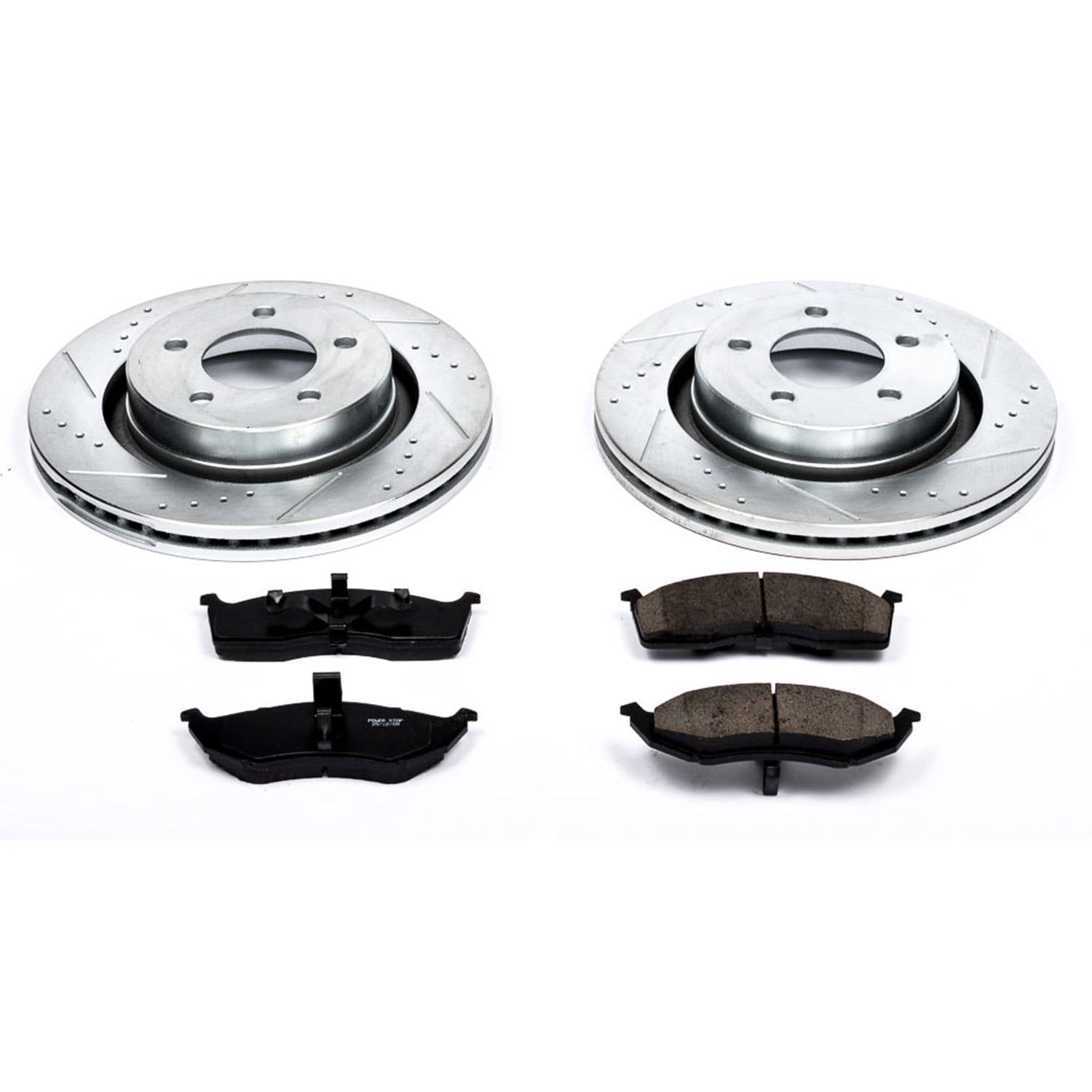 PowerStop Front Z23 Evolution Sport Carbon-Fiber Ceramic Brake Pad and Drilled & Slotted Rotor Kit Fits: CHRYSLER Select Models K1700