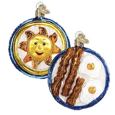 32080-sunnyside-up Bacon and Eggs Ornament Old World Christmas