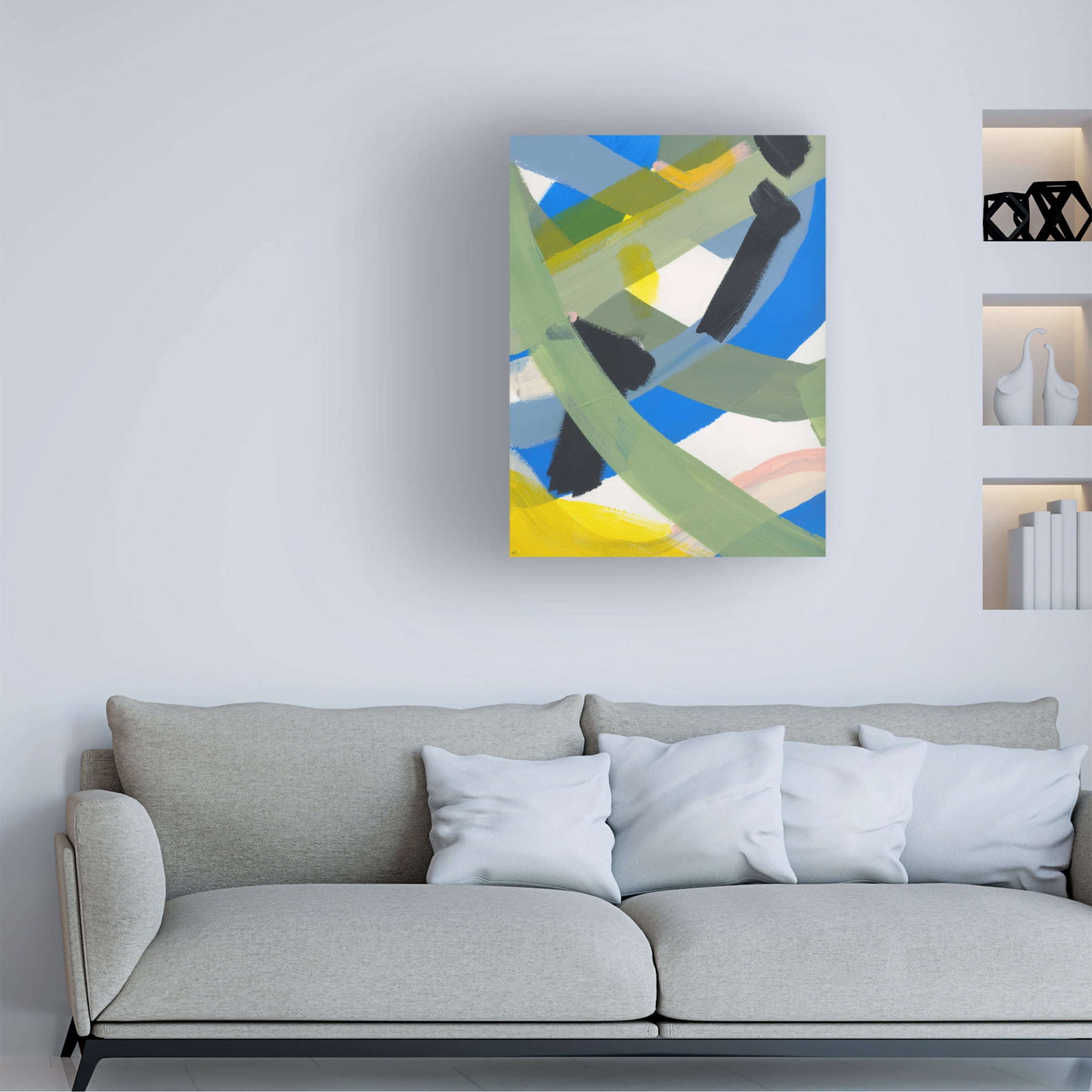 Canvas Wall Art - Bronwyn Baker 'The Script No. 3' Wall Art for Living Room, Bedroom, or Office Décor by Trademark Fine Art - 35 x 47 Inches