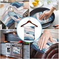 thumbnail image 3 of Blue Pink Ombre Kitchen Towels Set of 2, Water Absorbent Dish Towel, Modern Geometric Moire Abstract Art Decorative Hand Towels - Quick Drying Cloth for Cooking Baking, 18x28 Inch, 3 of 8