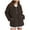 Brown, variant on Quinlirra Fall Jackets for Women 2025 Women's Solid Winter Faux Coats Long Sleeve Lapel Pockets Fleece Jacket Casual Trendy Outerwear XXL Beige