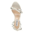 thumbnail image 3 of STEVE MADDEN Womens Beige Bow Accent Studded Padded Adjustable Ankle Strap Bradshaw-s Round Toe Stiletto Buckle Heeled Sandal 10 M, 3 of 4